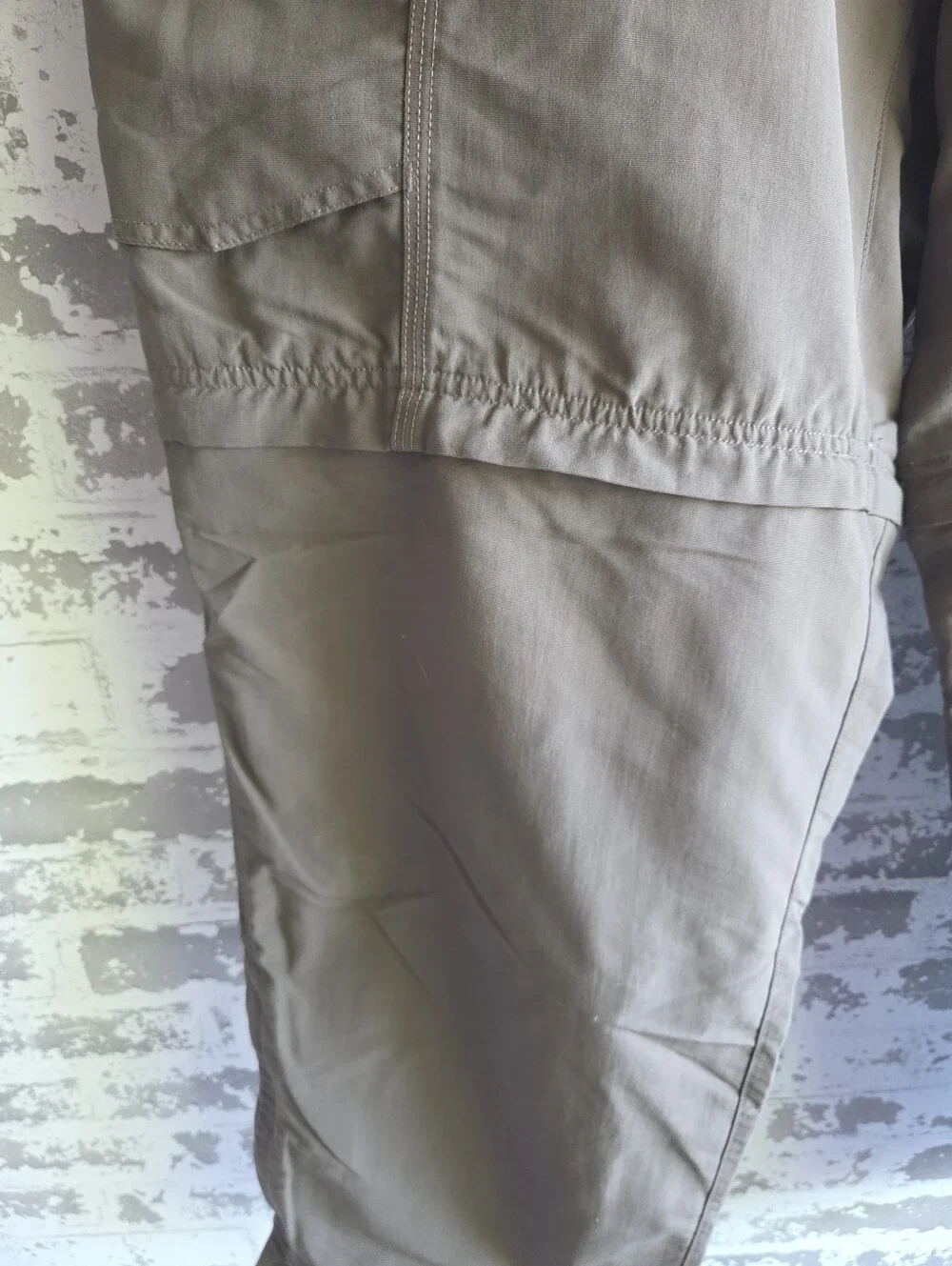 The North Face Mens XXL Convertible Cargo Hiking Pants Brown Zip Off Belted